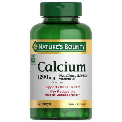 Nature's Bounty Calcium, 1200 mg, Softgels