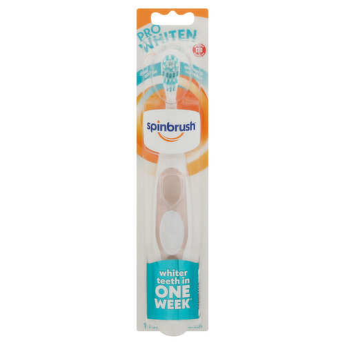 Spinbrush  Pro Whiten Toothbrush, Powered, Medium Bristles