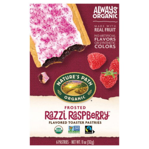 Nature's Path Organic Flavored Toaster Pastries, Frosted, Razzi Raspberry