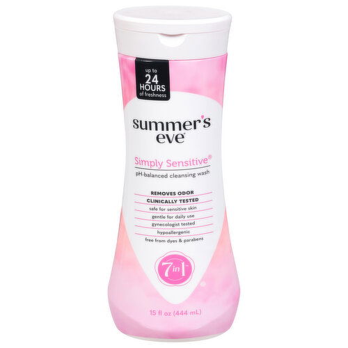 Summer's Eve Cleansing Wash, 7 in 1, Simply Sensitive