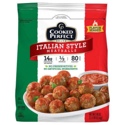 Cooked Perfect Italian Style Meatballs