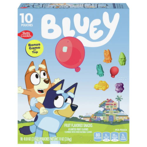 Bluey Fruit Flavored Snacks, Assorted Fruit Flavors