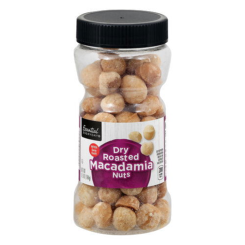 Essential Everyday Macadamia Nuts, Dry Roasted, With Sea Salt