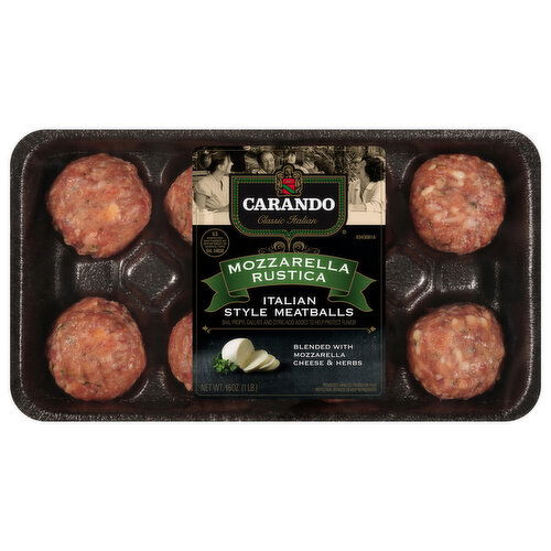 Carando Italian Style Mozzarella Rustica Meatballs