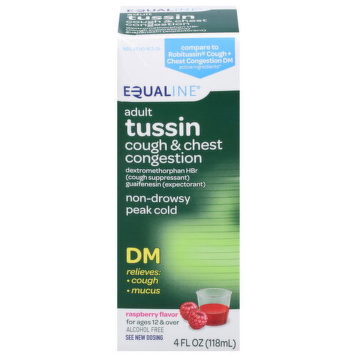 Equaline Tussin, Non-Drowsy, Adult, Raspberry Flavor