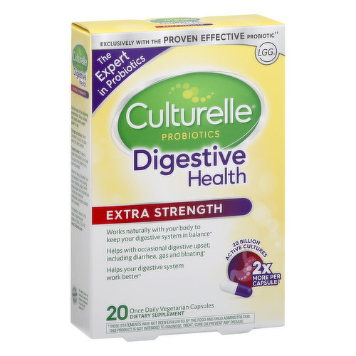 Culturelle Probiotics, Digestive Health, Extra Strength, Vegetarian Capsules