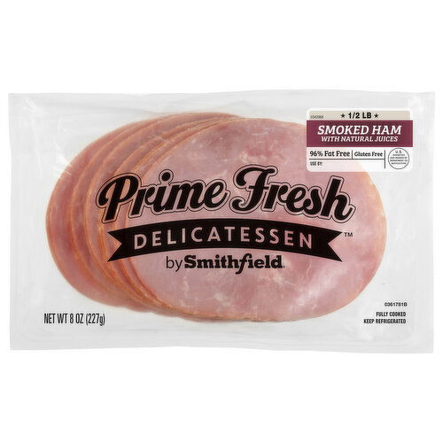 Prime Fresh Delicatessen Smoked Ham, with Natural Juices