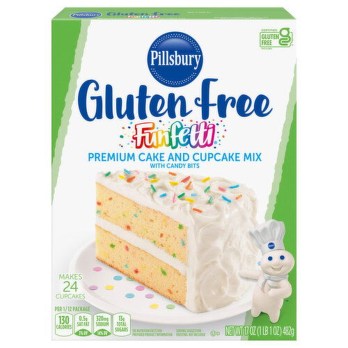 Pillsbury Funfetti Gluten Free Premium Cake and Cupcake Mix with Candy Bits