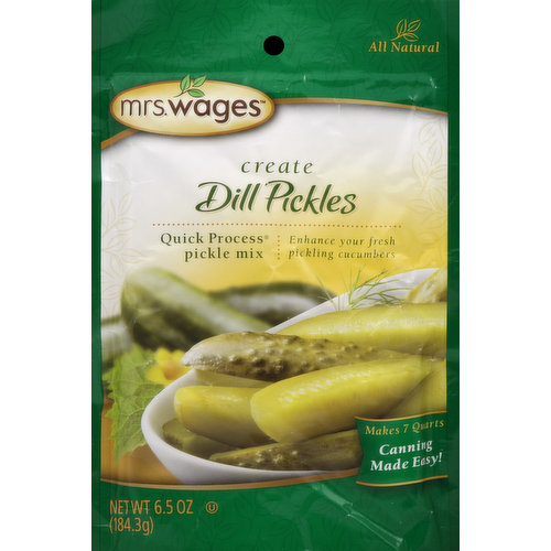 Mrs. Wages Pickle Mix, Quick Process, Dill Pickles