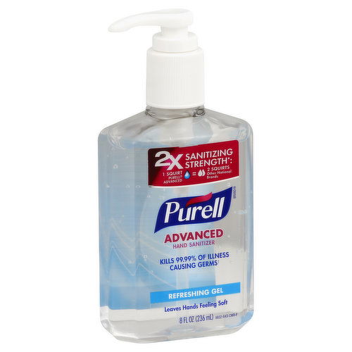 Purell Hand Sanitizer, Advanced, Refreshing Gel