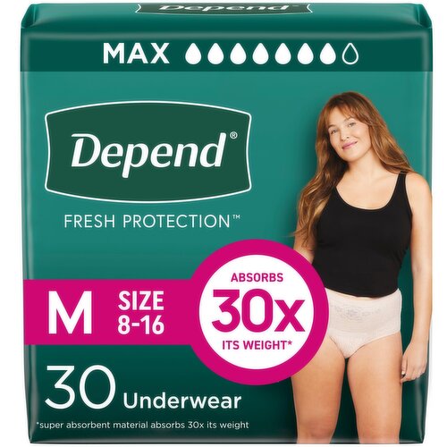 Depend Fresh Protection Incontinence Underwear for Women, Maximum Absorbency