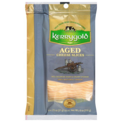 Kerrygold Cheese Slices, Aged