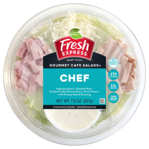 Fresh Express Gourmet Cafe Salads Chef Salad Bowl