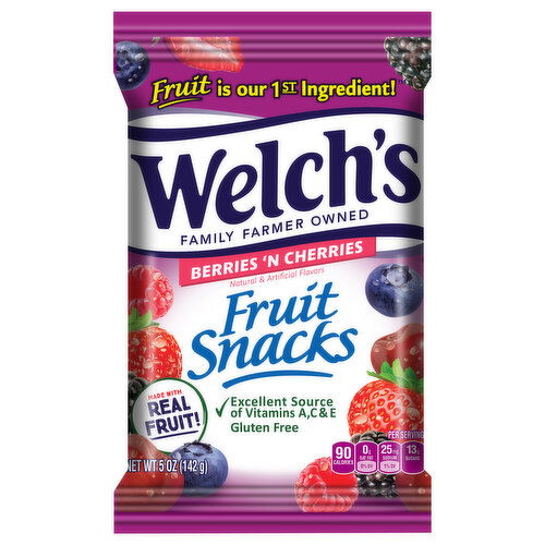 Welch's Fruit Snacks, Berries 'N Cherries