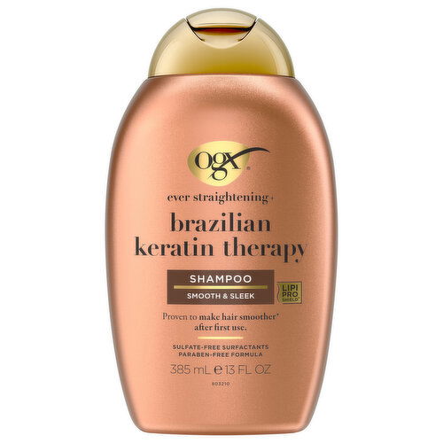 OGX Shampoo, Ever Strengthening + Brazilian Keratin Therapy