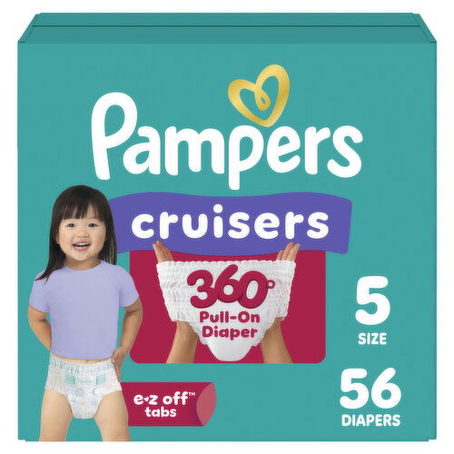 Pampers Cruisers 360 Pampers Cruisers 360 Diapers, Size 5, 56 Count