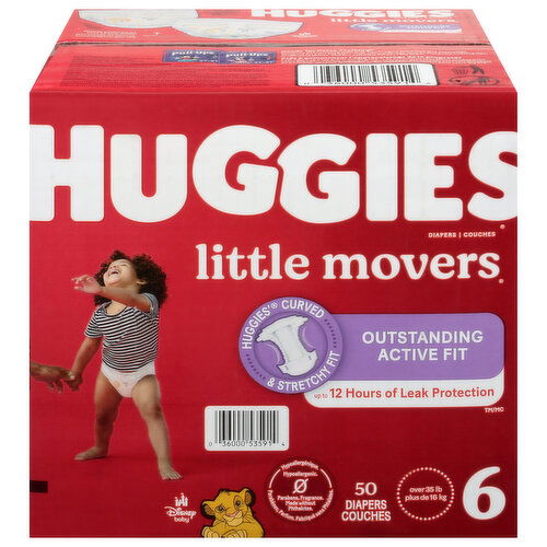 Huggies Little Movers 6 (Over 35 lb) Disney Baby Size 6 Diapers (35+ lbs (16+ kg))