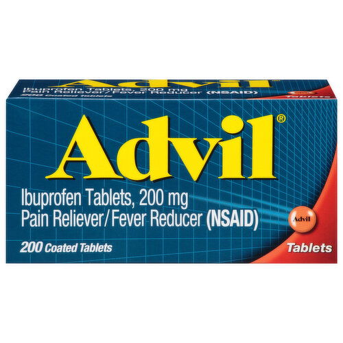 Advil Ibuprofen, 200 mg, Coated Tablets