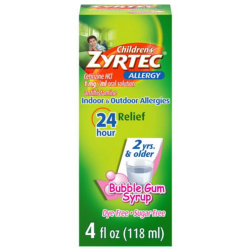 Zyrtec Allergy, Bubble Gum Syrup