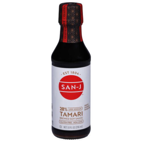 San-J Brewed Soy Sauce, Tamari, 28% Less Sodium