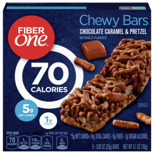 Fiber One Chewy Bars, Chocolate Caramel & Pretzel