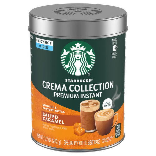 Starbucks Crema Collection Specialty Coffee Beverage, Instant, Premium, Salted Caramel