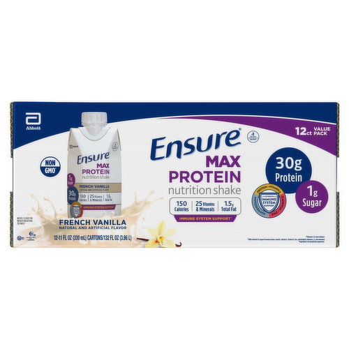 Ensure Max Protein Nutrition Shake, French Vanilla, Value Pack