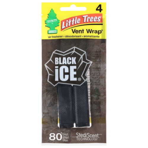 Little Trees Vent Wrap Air Freshener, Black Ice