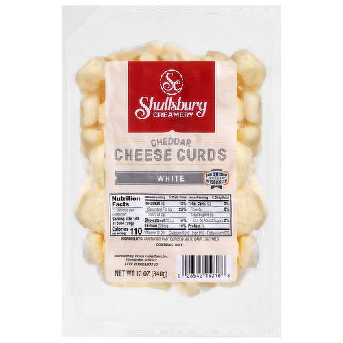 Shullsburg Creamery Cheese Curds, White, Cheddar