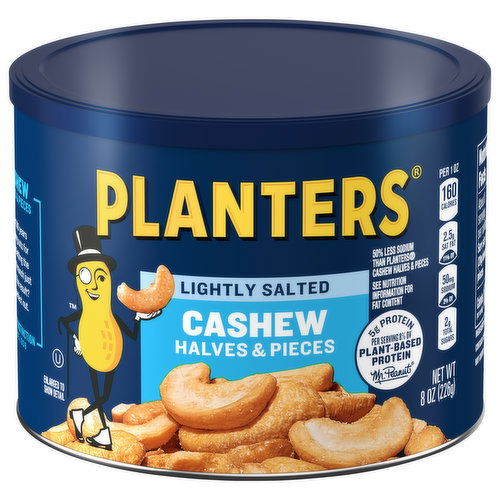 Planters Cashew, Halves & Pieces, Lightly Salted