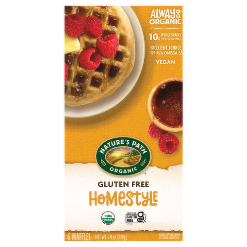 Nature's Path Organic Waffles, Gluten Free, Homestyle