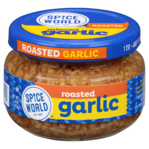 Spice World Garlic, Minced, Roasted