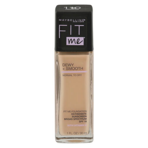 Fit me! Foundation, Dewy + Smooth, Porcelain 110, SPF 18