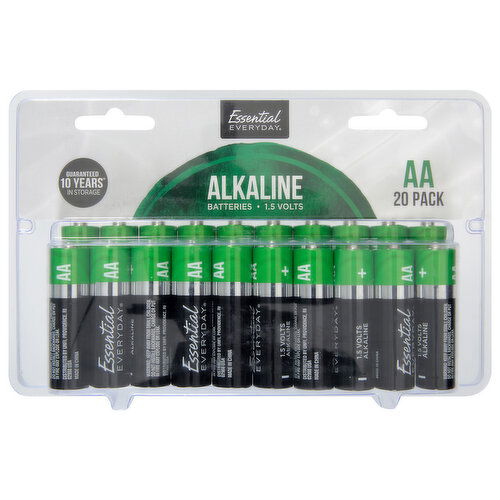 Essential Everyday Batteries, AA, 20 Pack