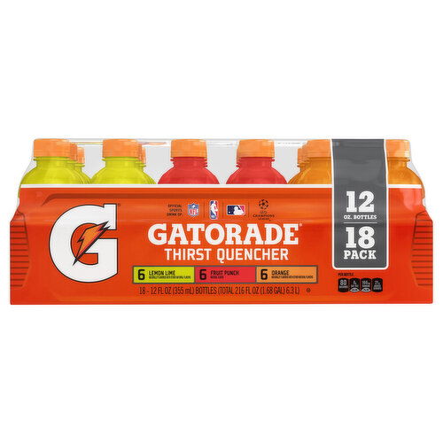 Gatorade Thirst Quencher, Lemon Lime/Fruit Punch/Orange