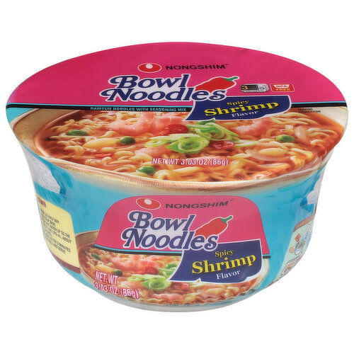 Nongshim Bowl Noodles, Spicy Shrimp Flavor