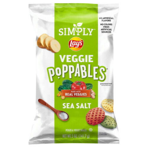 Lay's Simply Poppables Potato & Veggie Snacks, Sea Salt