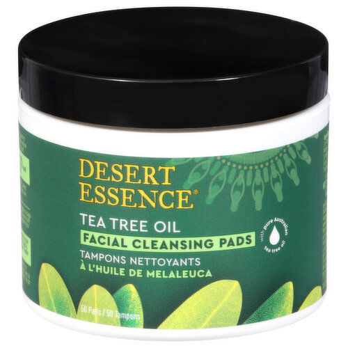 Desert Essence Facial Cleansing Pads, Tea Tree Oil