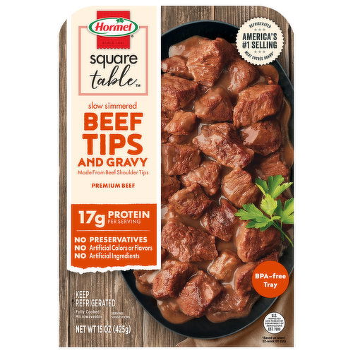 Hormel Square Table Beef Tips and Gravy, Slow Simmered