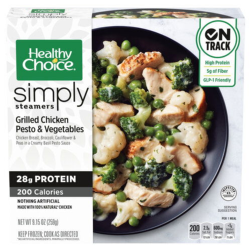 Healthy Choice Simply Steamers Chicken Pesto & Vegetables, Grilled