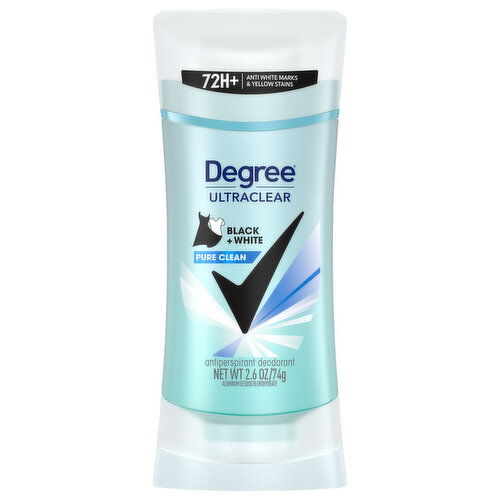 Degree UltraClear Antiperspirant Deodorant, Pure Clean, Black + White