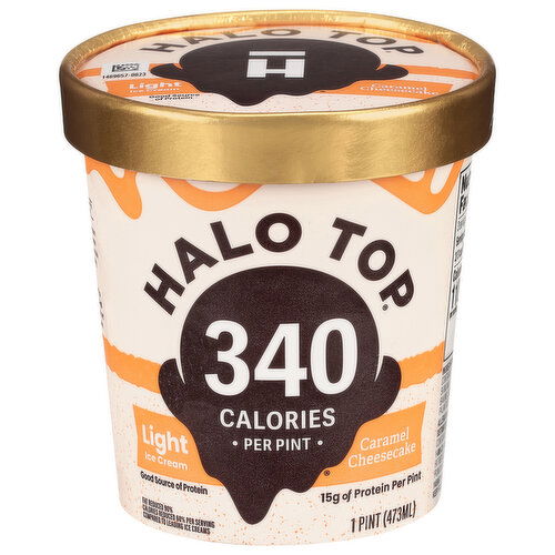 Halo Top Ice Cream, Light, Caramel Cheesecake