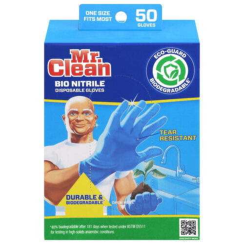 Mr. Clean Bio Nitrile One Size Disposable Gloves