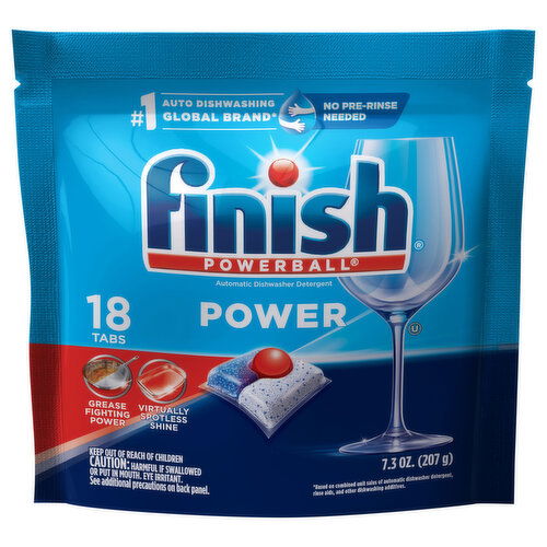 Finish Powerball Dishwasher Detergent, Automatic, Power, Tabs