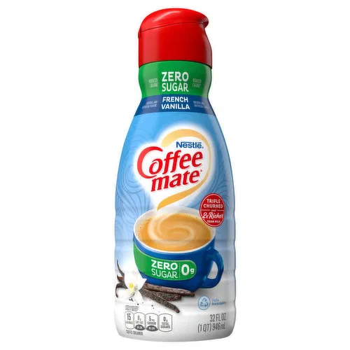 Coffee-Mate Creamer, Non-Dairy, Zero Sugar, French Vanilla