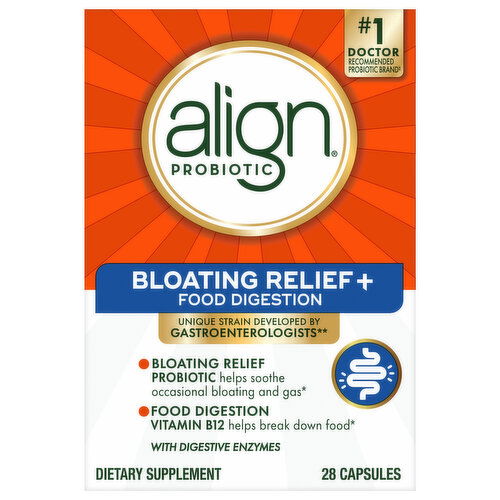 Align Probiotic Bloating Relief + Food Digestion, Capsules