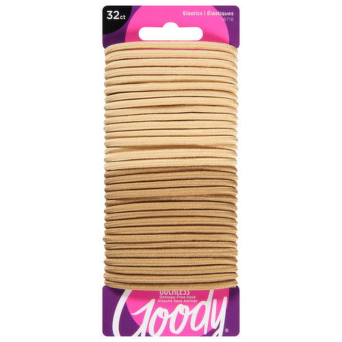 Goody Ouchless Elastics, Blondes, Women's, 4 Millimeter