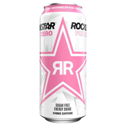 Rockstar Pure Zero Energy Drink, Sugar Free, Watermelon Kiwi