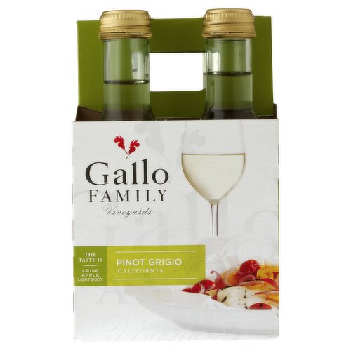 Gallo Family Vineyards Pinot Grigio White Wine 200ml 4pk