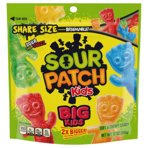 Sour Patch Kids Candy, Soft & Chewy, Share Size